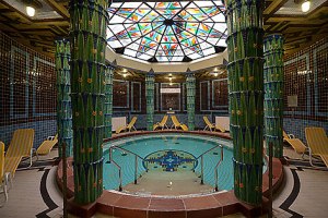 Part of the beautiful Art Deco sauna in Amalienbad