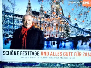 Vienna's very own Christkind (Mayor Mikey Häupl)